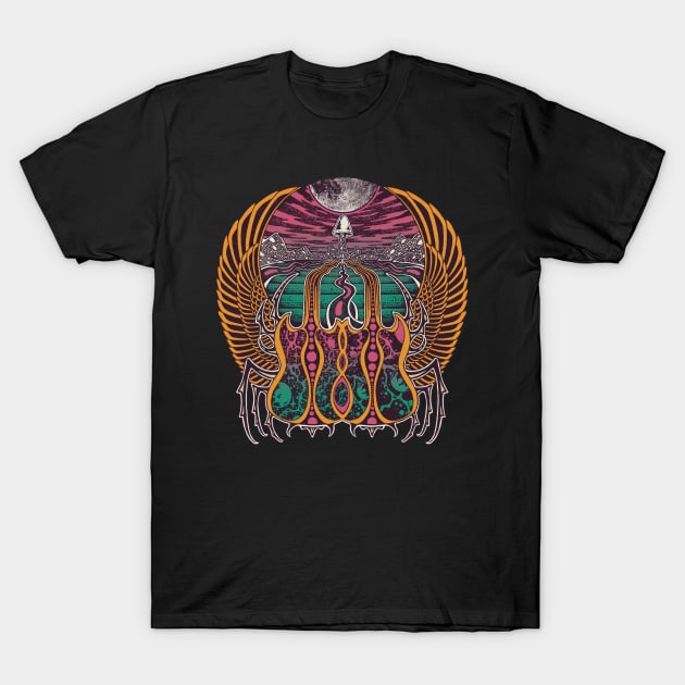 Cosmic Scarab T-Shirt by HenryBennettArt